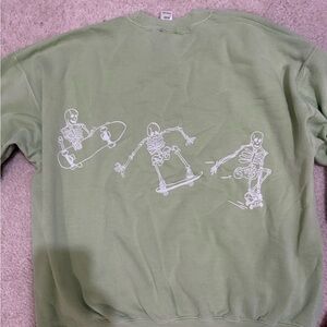 Urban Outfitters Green Skateboarding Graphic Hoodie